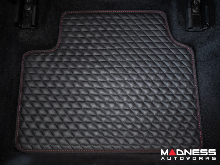 Alfa Romeo Giulia Floor Mats - Italian Leather - Front + Rear Set